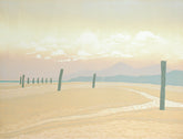 Linocut Print - Back Beach, Dundrum 2009